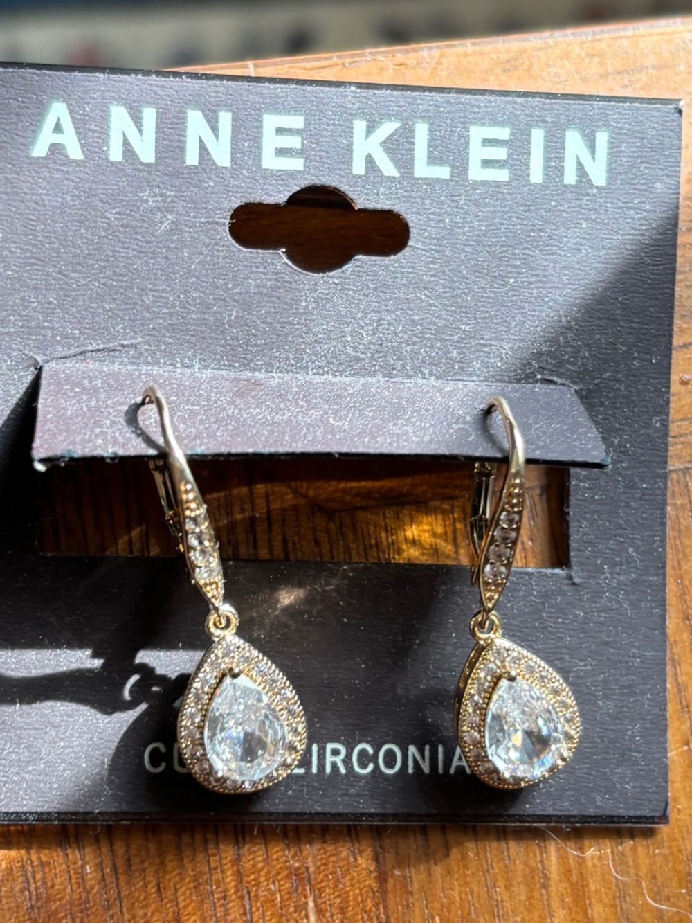 Gold and CZ earrings